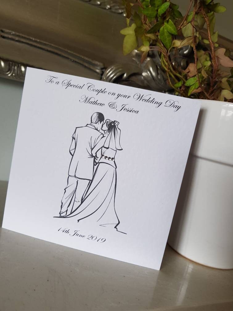 Personalised Wedding Card Couple