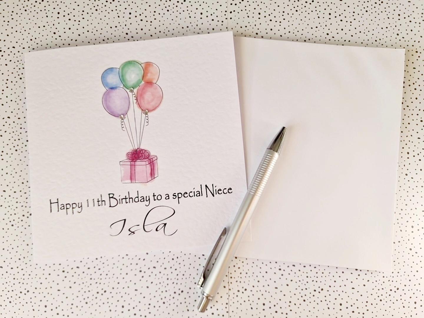 Girl's Personalised Birthday Card