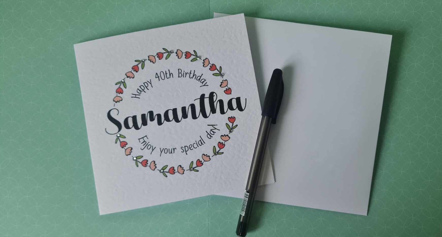 Personalised Ladies Birthday Card