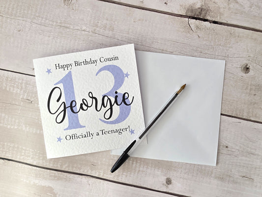 Female Personalised Age Birthday Card