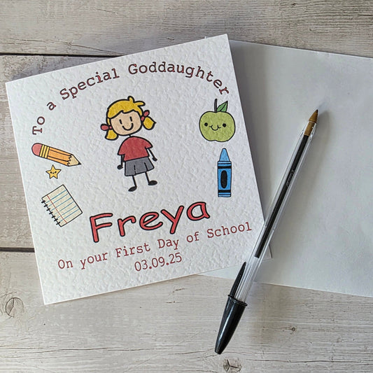 Boy's First Day of School Card