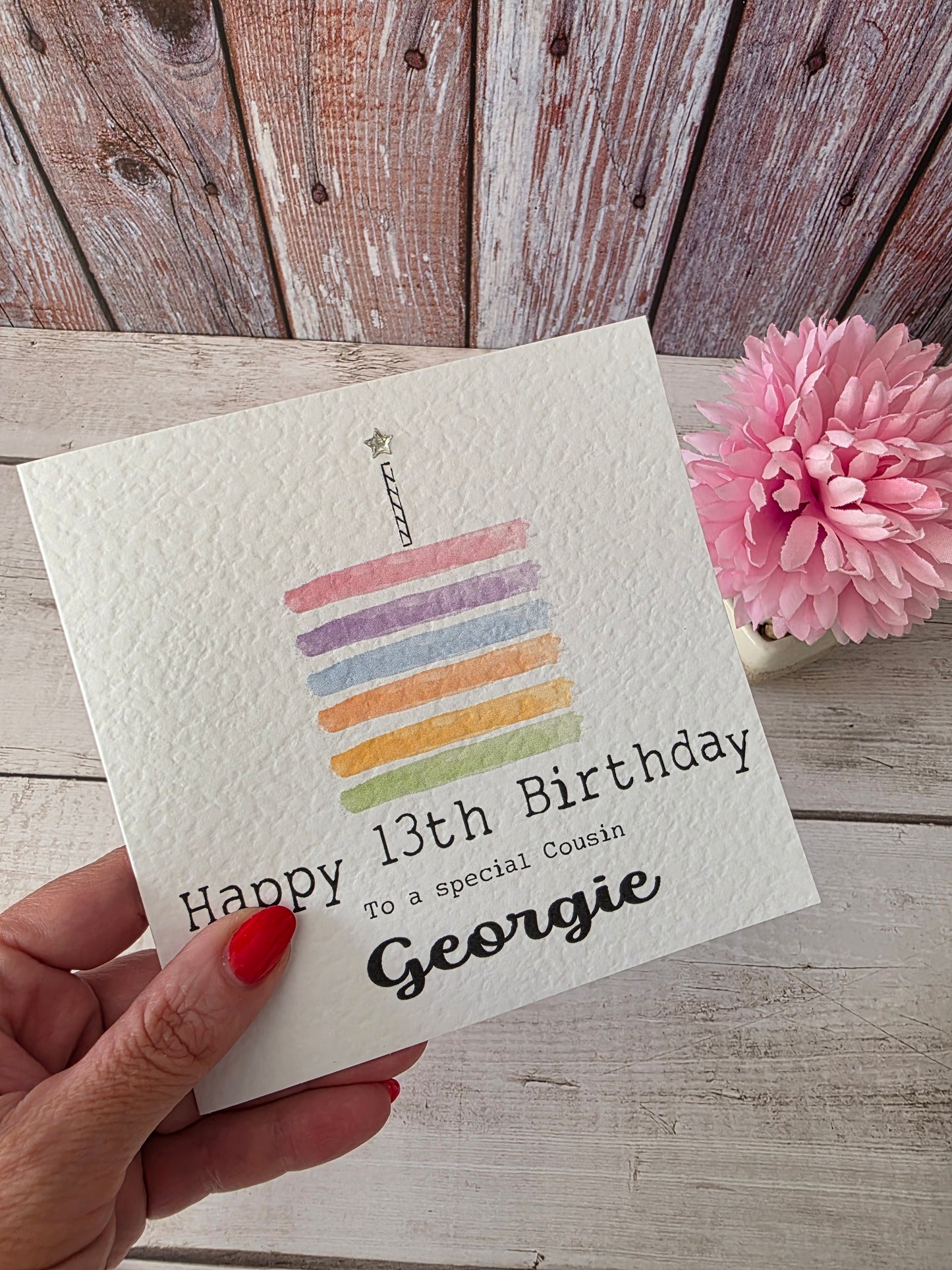 Personalised Girl's Age Birthday Card