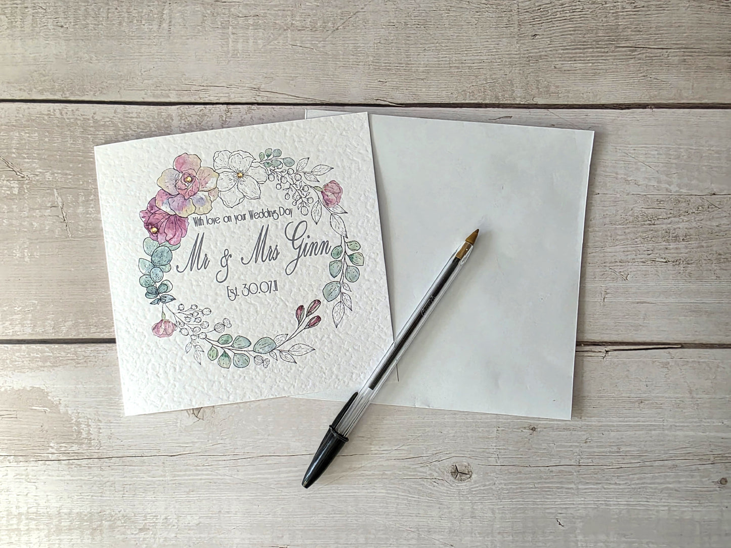 Personalised Wedding Card