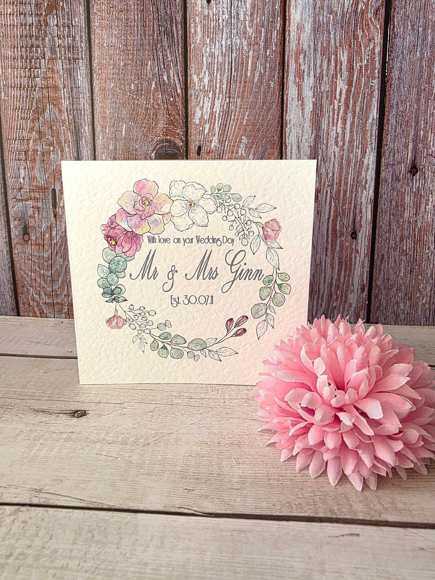 Personalised Wedding Card