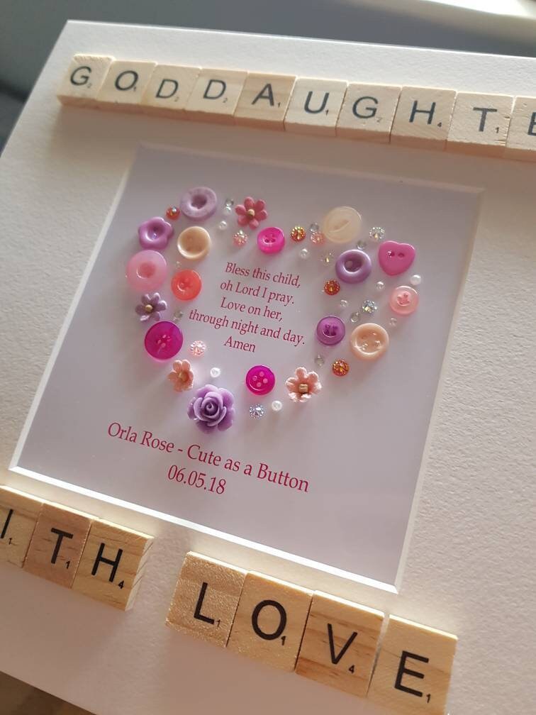 Personalised Christening Baby Frame