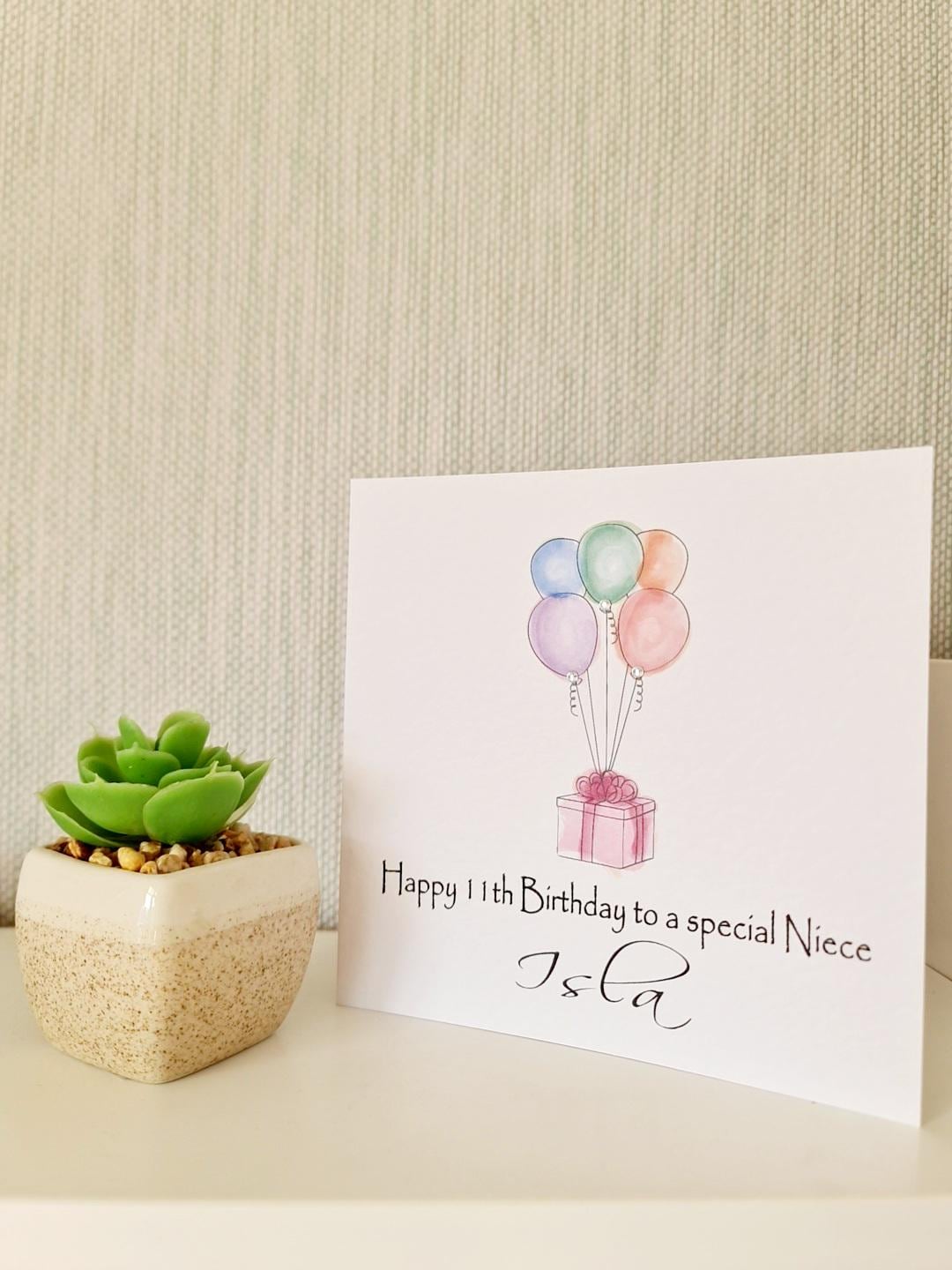 Girl's Personalised Birthday Card