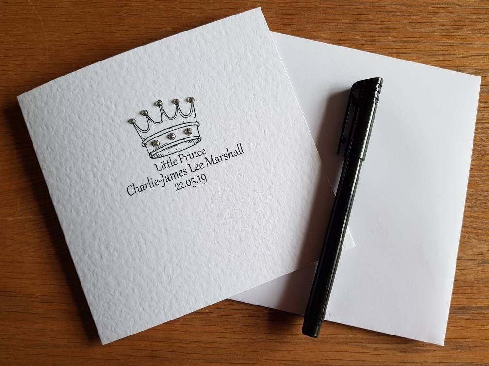 Personalised New Baby Card - Boy