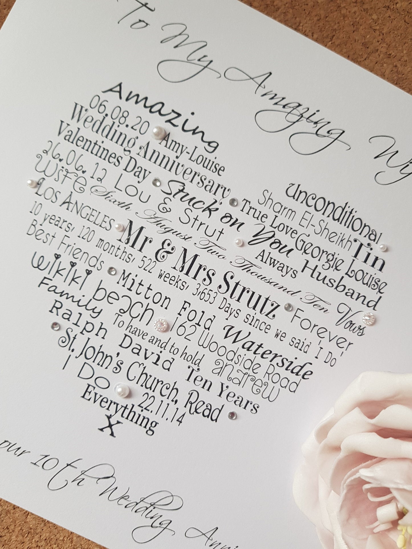 Personalised Wedding / Anniversary Card
