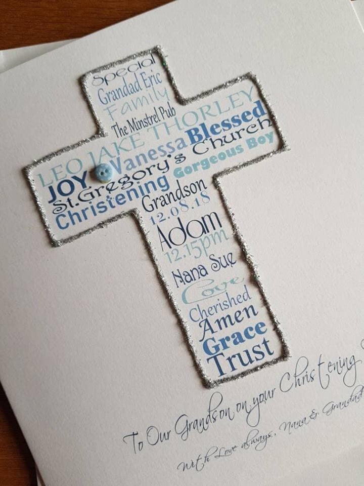 Personalised Christening Card