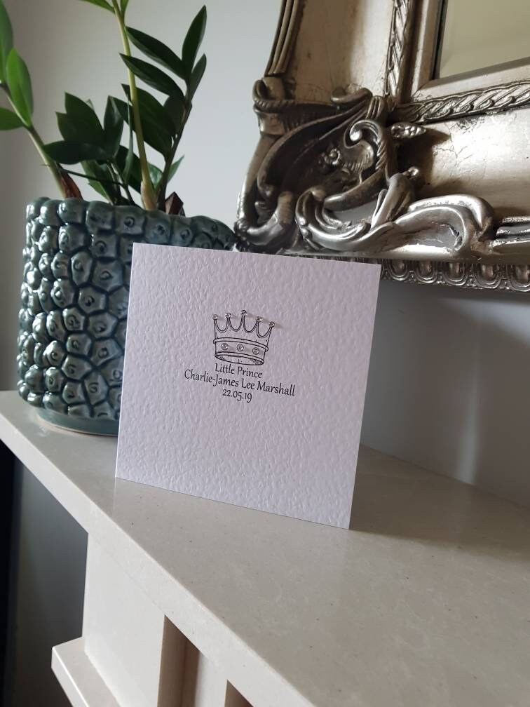 Personalised New Baby Card - Boy