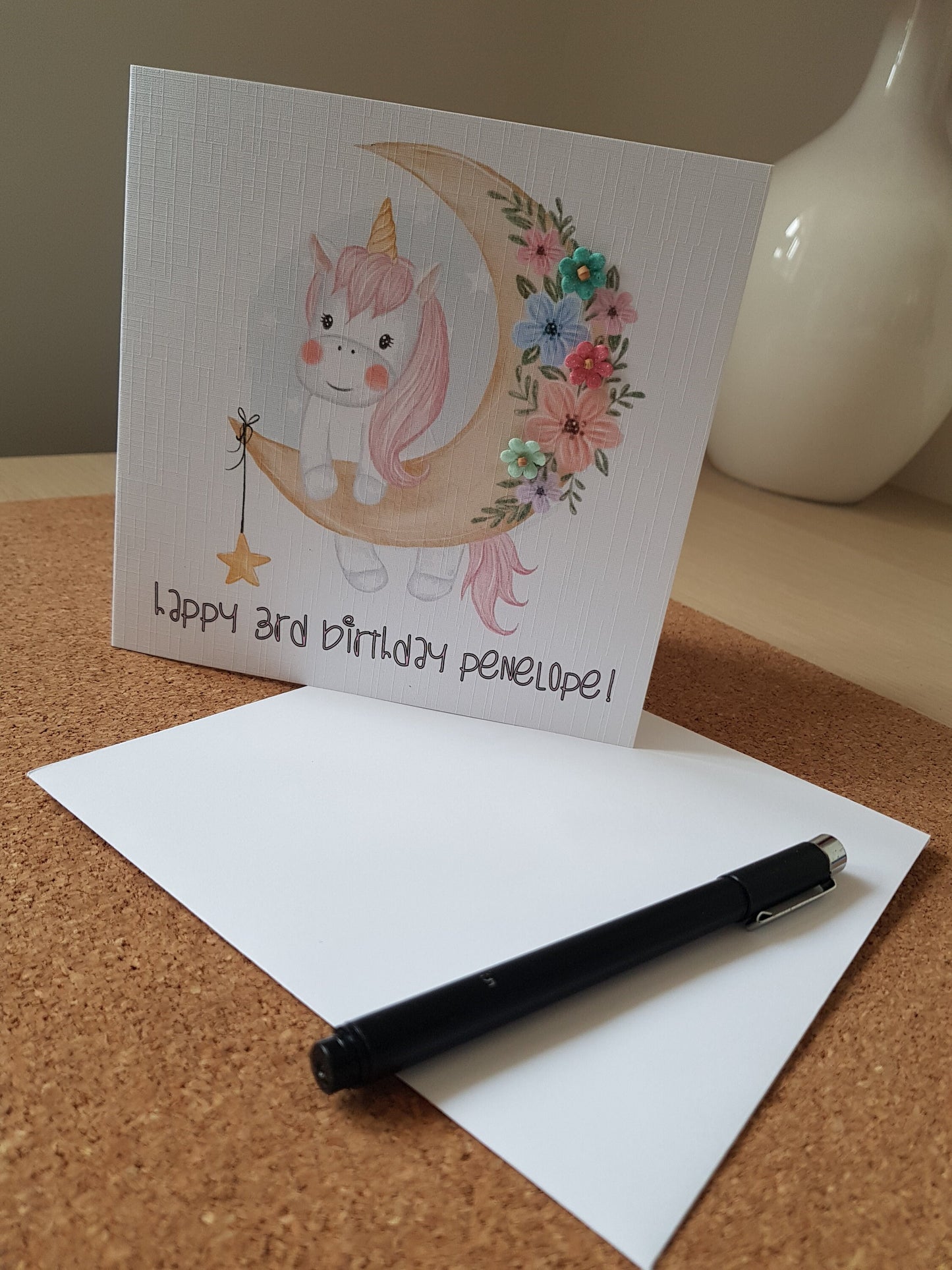Personalised Unicorn Birthday Card