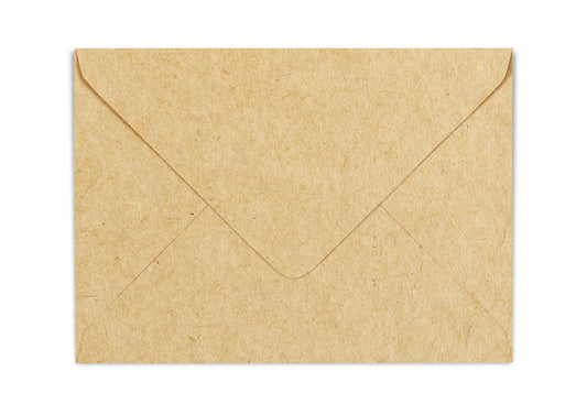 C6 Recycled Brown Kraft Envelopes 120gsm (4"x6" 114mmx161mm)
