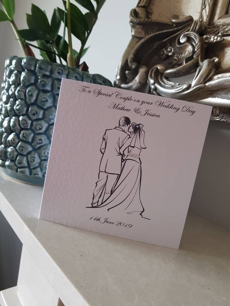 Personalised Wedding Card Couple