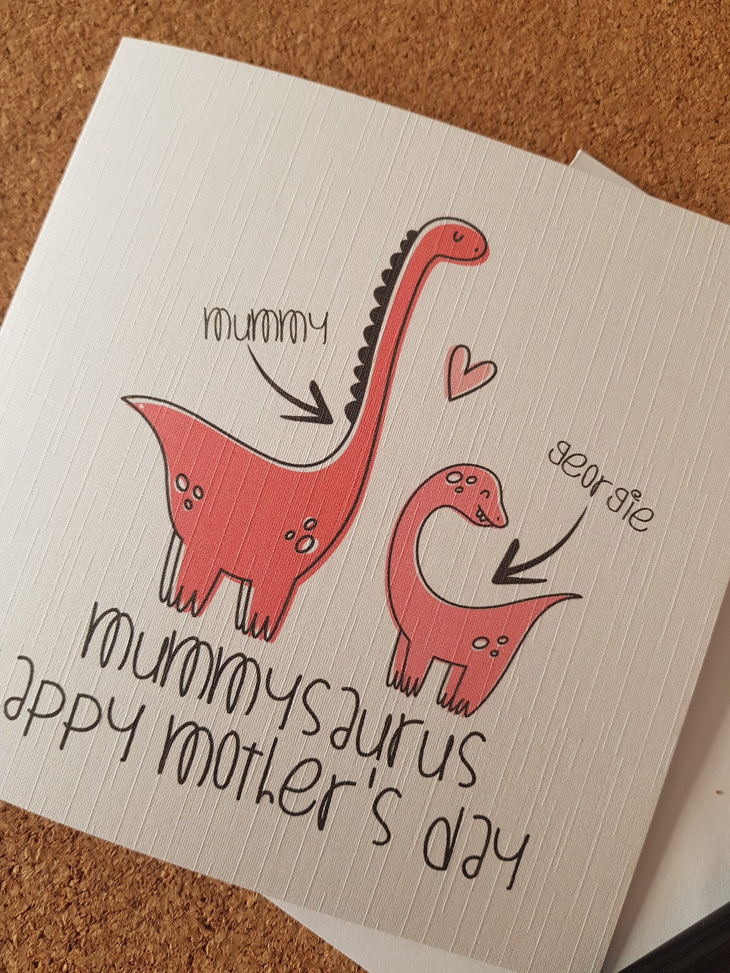 Personalised Dinosaur Mother's Day Card