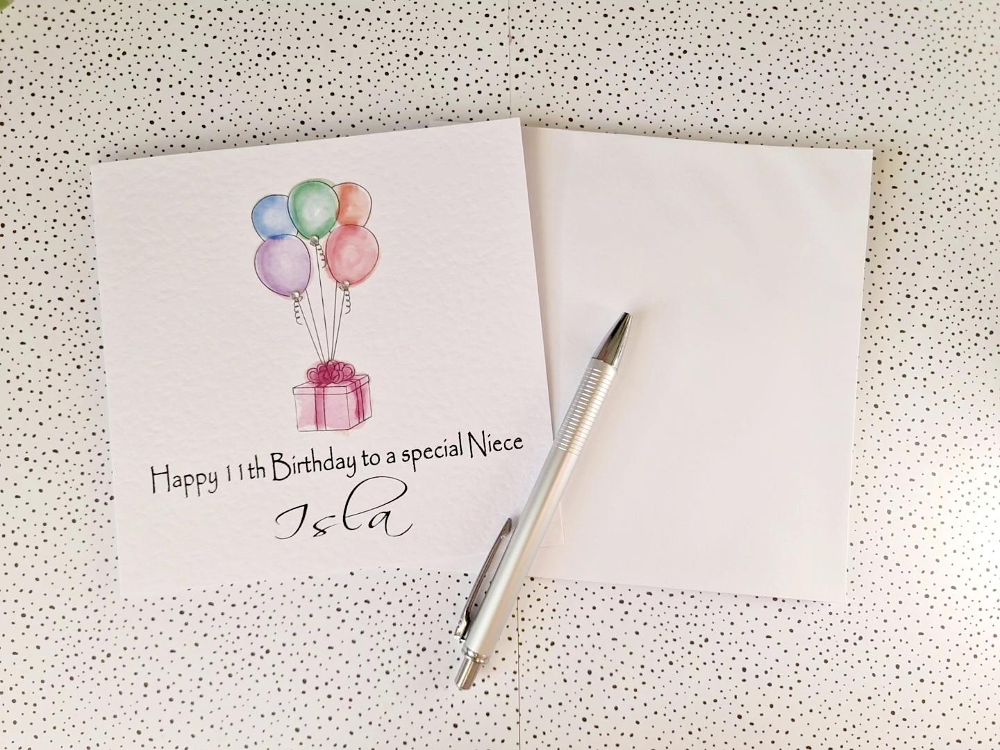 Girl's Personalised Birthday Card