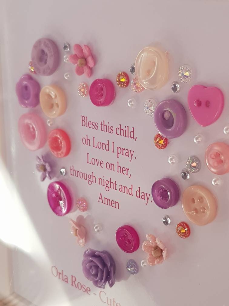 Personalised Christening Baby Frame