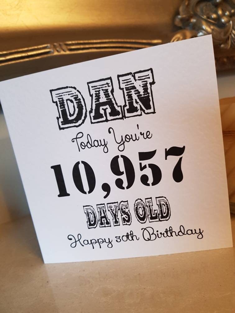 Male Personalised Age Birthday Card