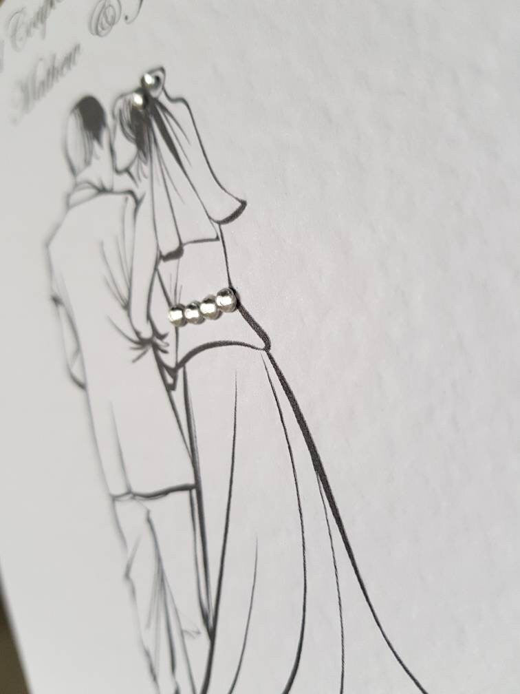 Personalised Wedding Card Couple