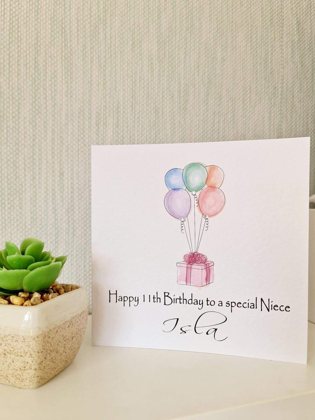 Girl's Personalised Birthday Card