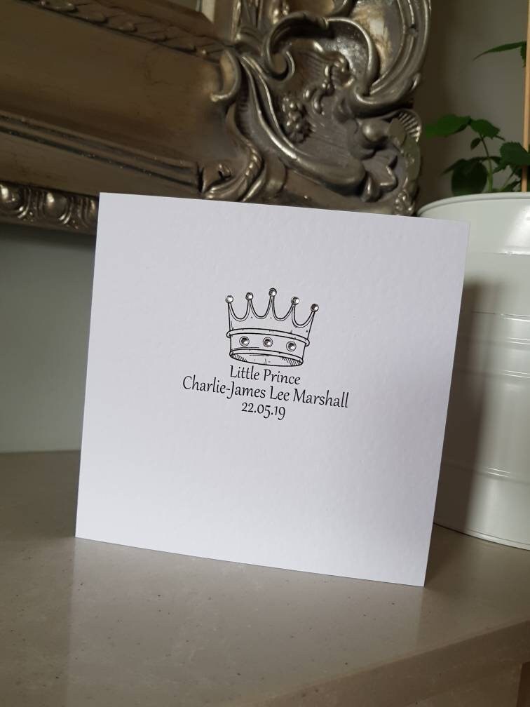 Personalised New Baby Card - Boy