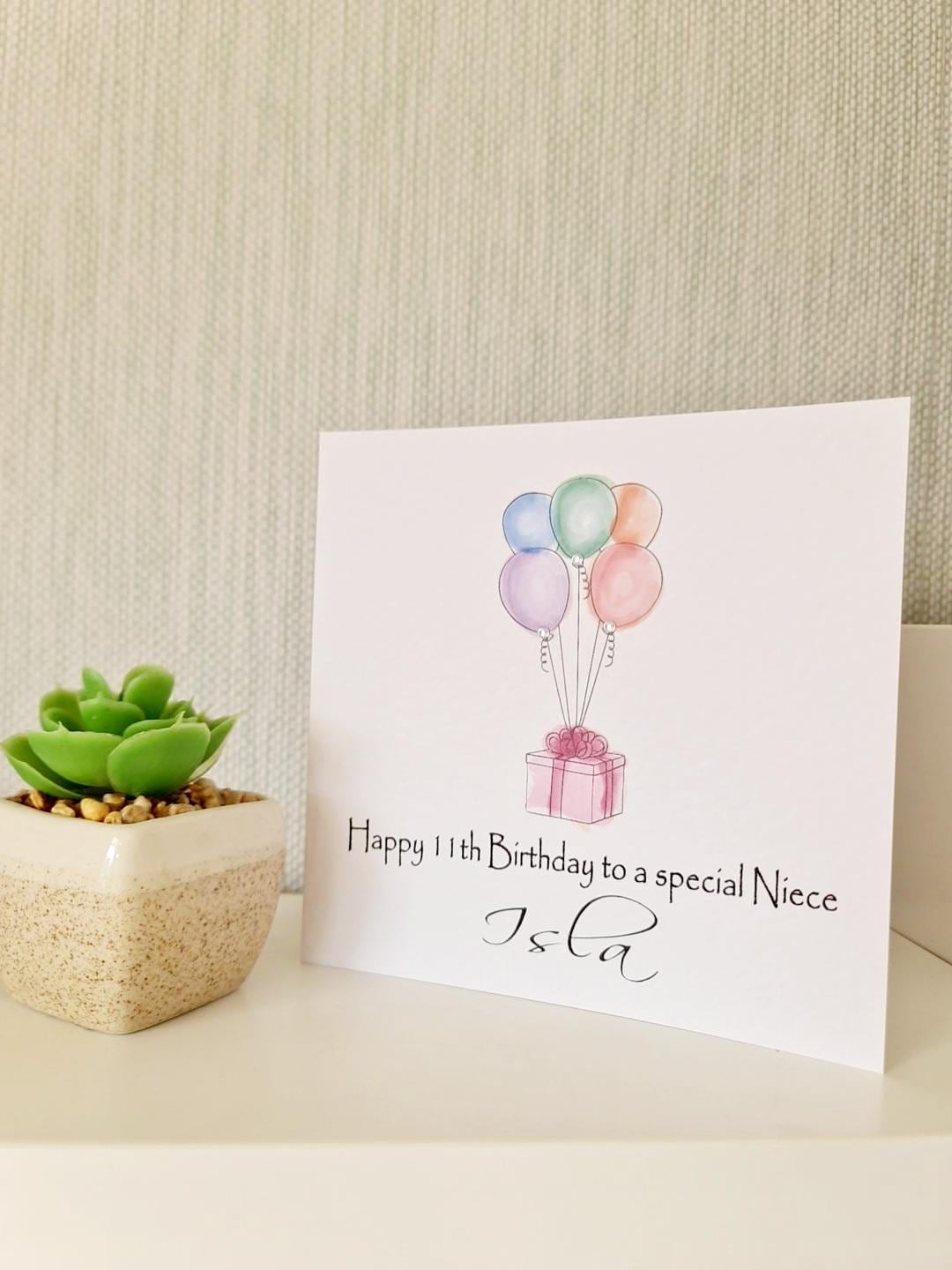 Girl's Personalised Birthday Card