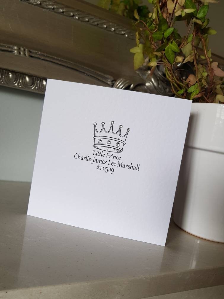 Personalised New Baby Card - Boy