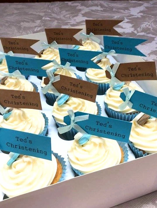 Christening/Baptism Cupcake Toppers (12)