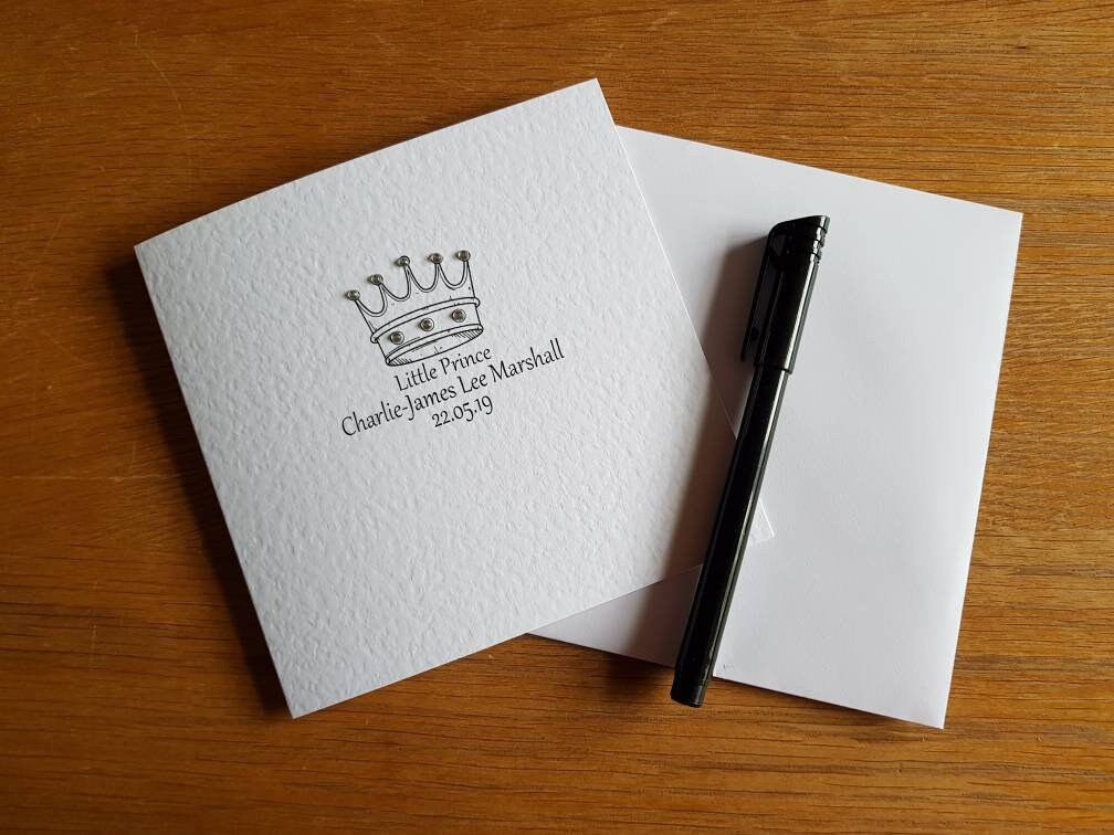 Personalised New Baby Card - Boy