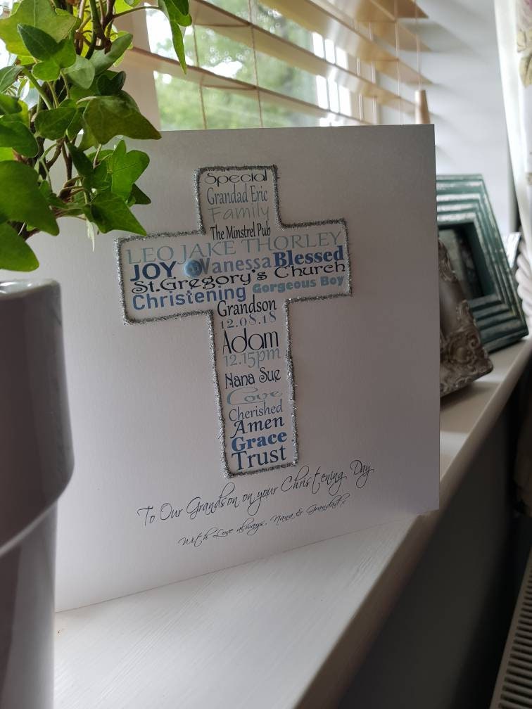 Personalised Christening Card
