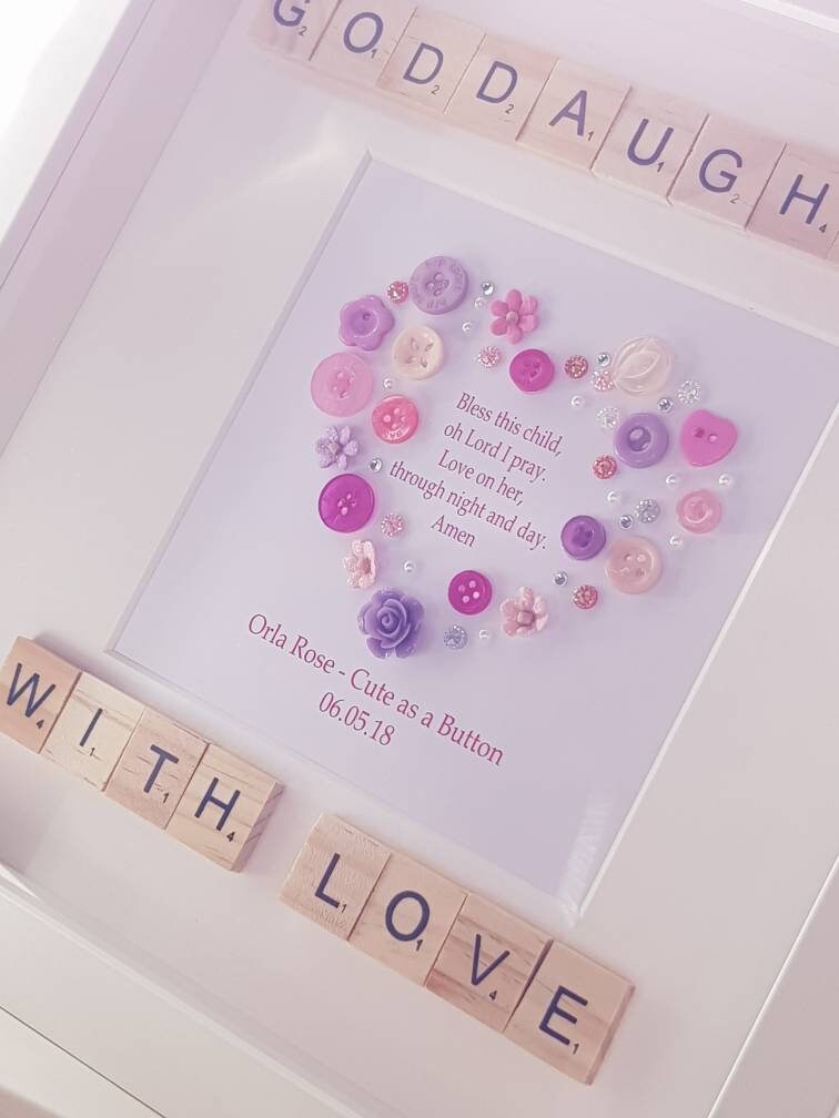 Personalised Christening Baby Frame