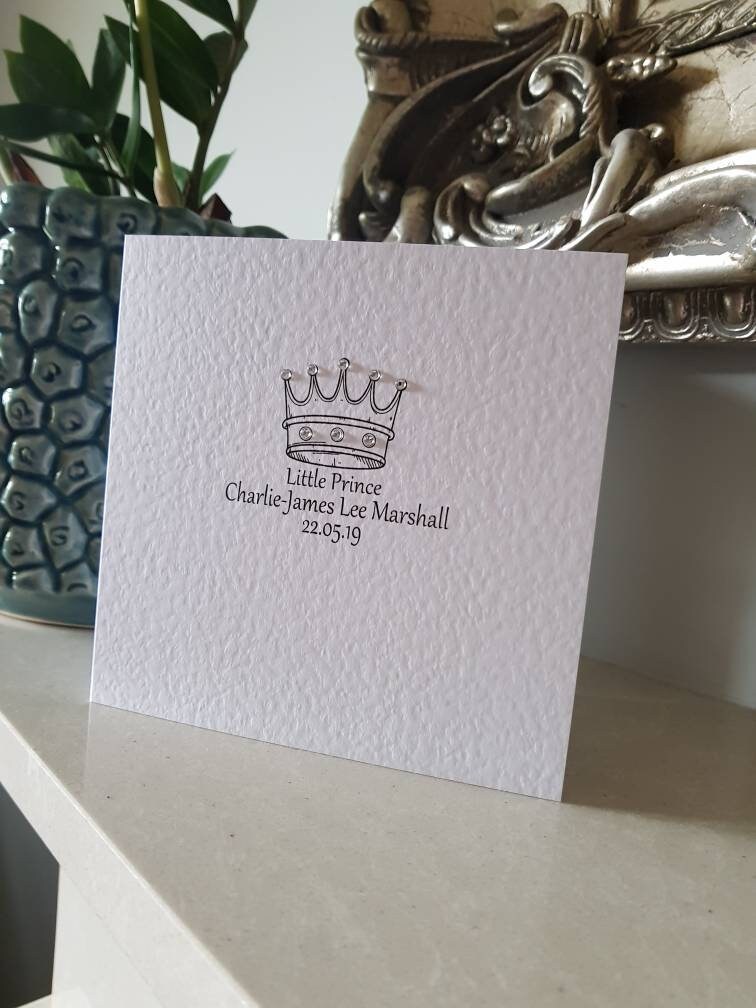 Personalised New Baby Card - Boy