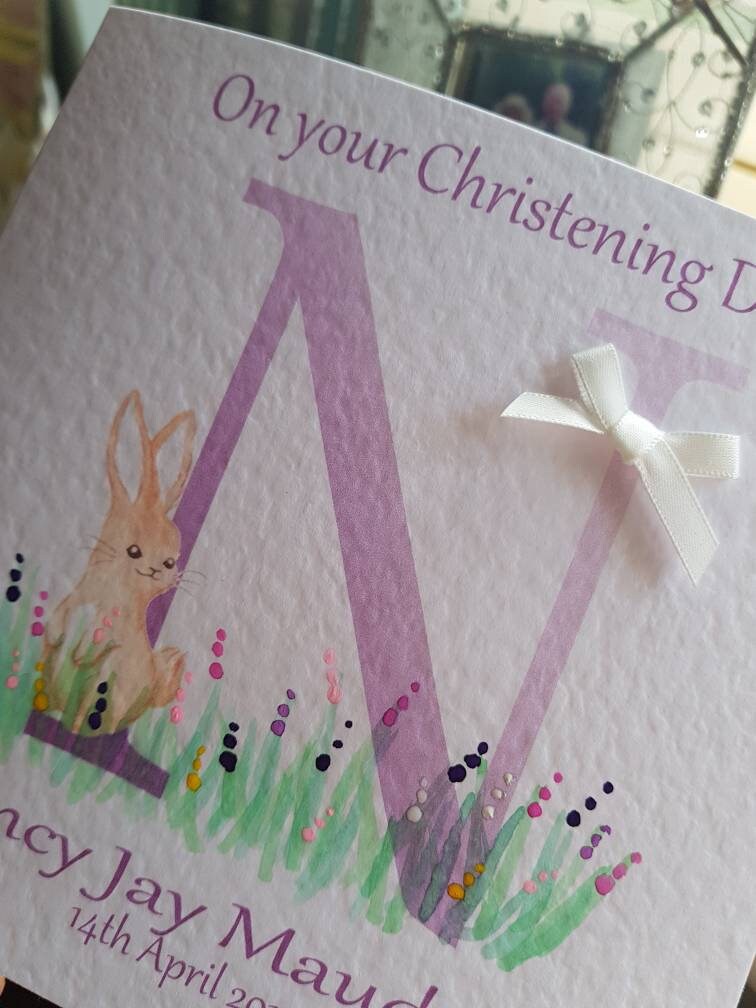 Personalised Girl Christening Card