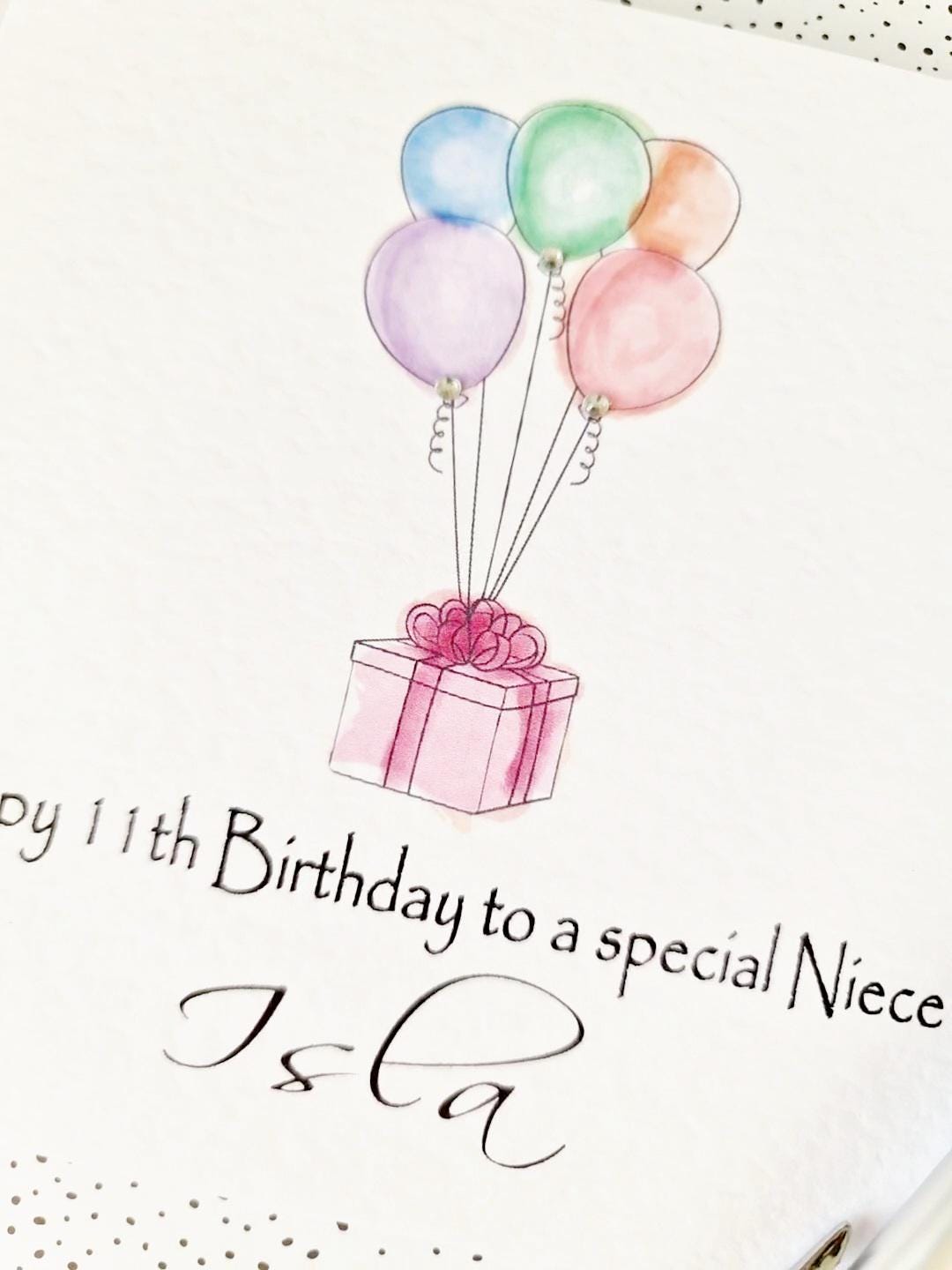 Girl's Personalised Birthday Card