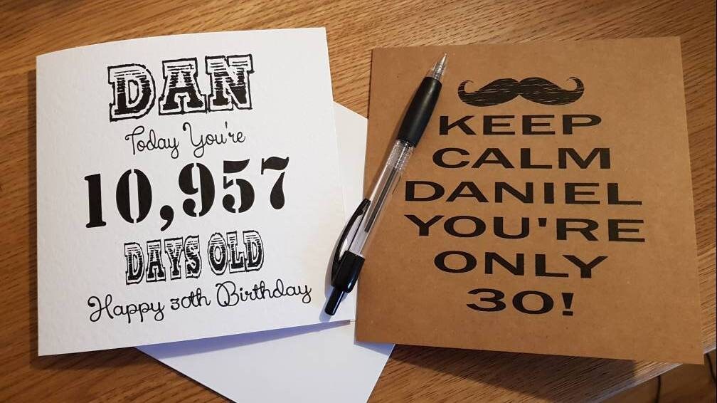 Male Personalised Age Birthday Card