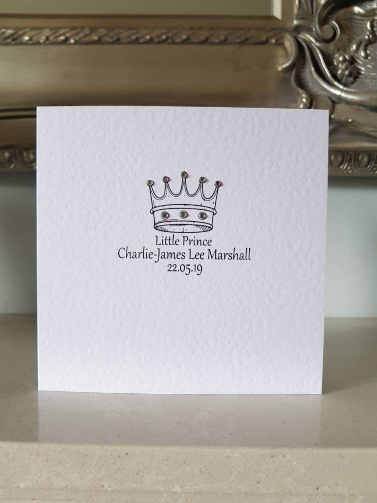 Personalised New Baby Card - Boy