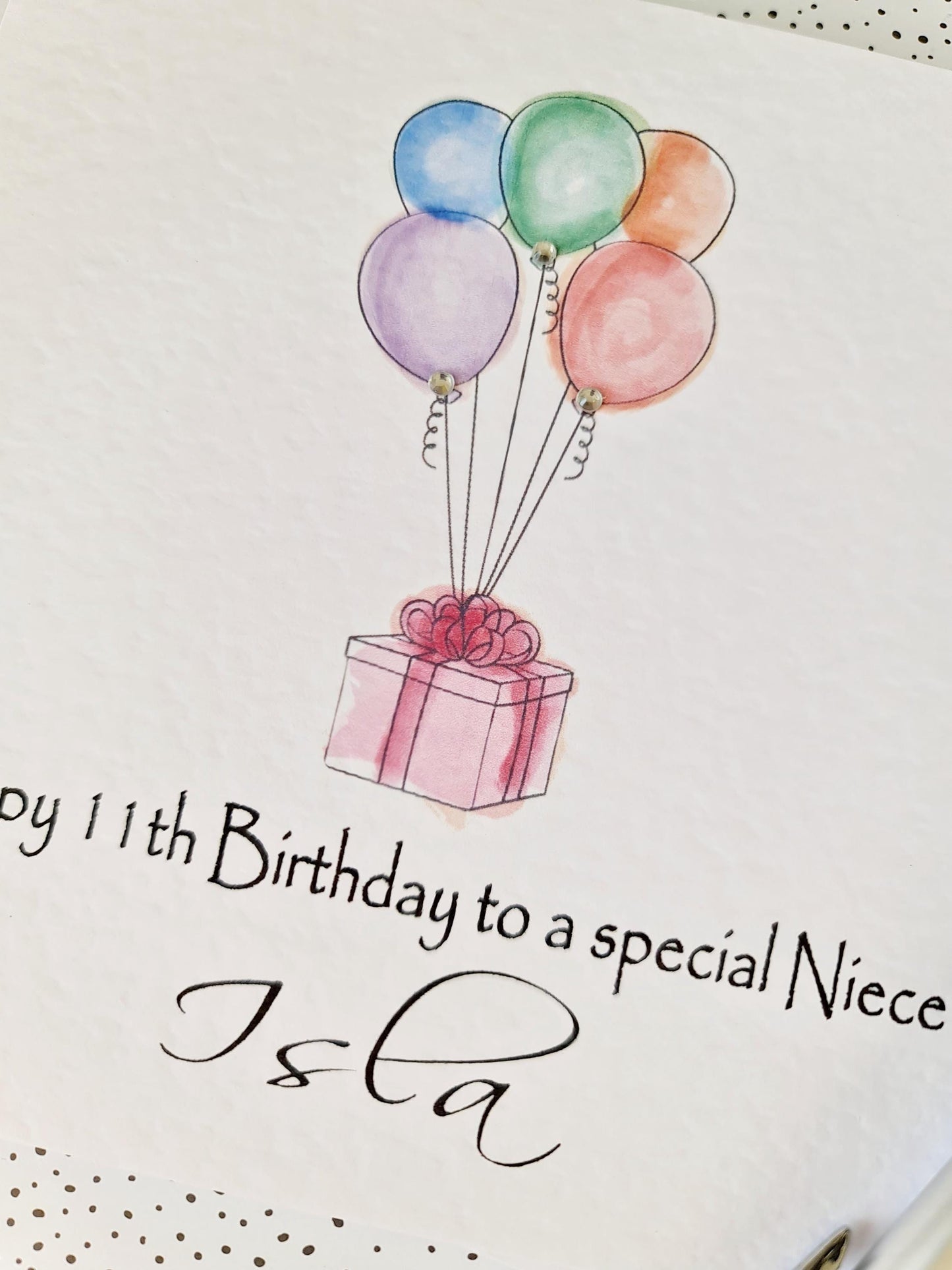 Girl's Personalised Birthday Card