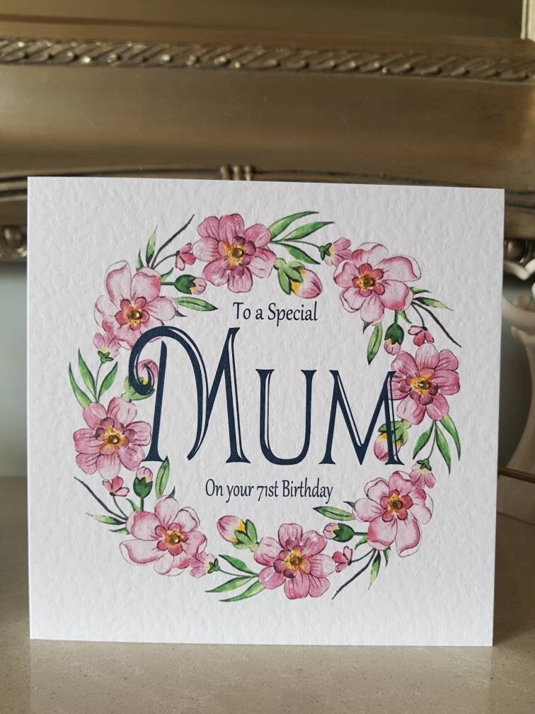 Personalised Mum Floral Birthday Card