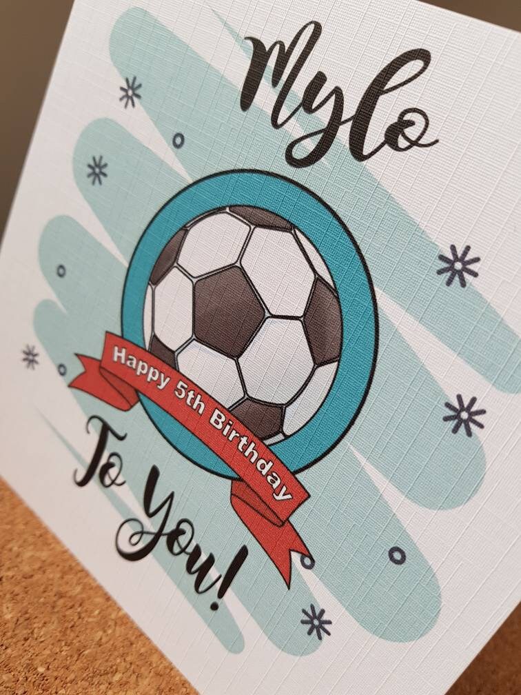 Personalised Football Birthday Card