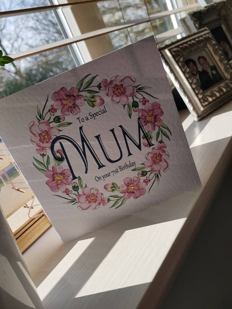 Personalised Mum Floral Birthday Card