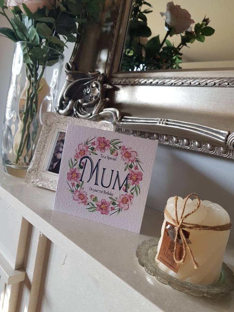 Personalised Mum Floral Birthday Card