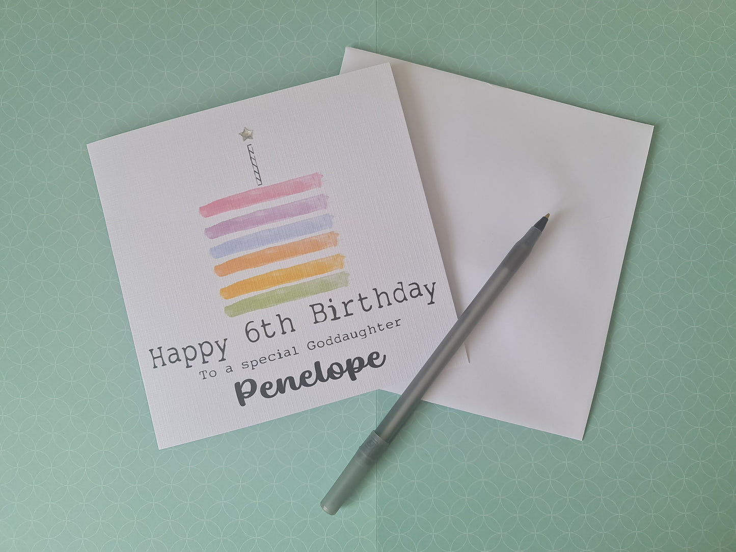 Personalised Girl's Age Birthday Card