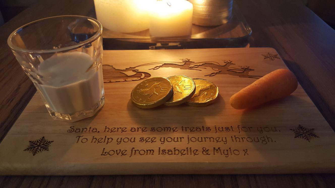 Personalised Christmas Eve, Santa Treat Board.