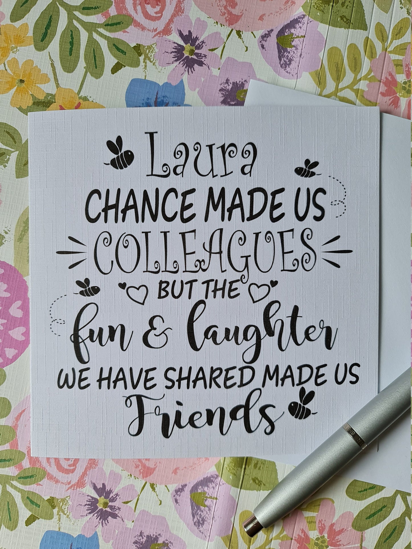 Personalised Leaving Card