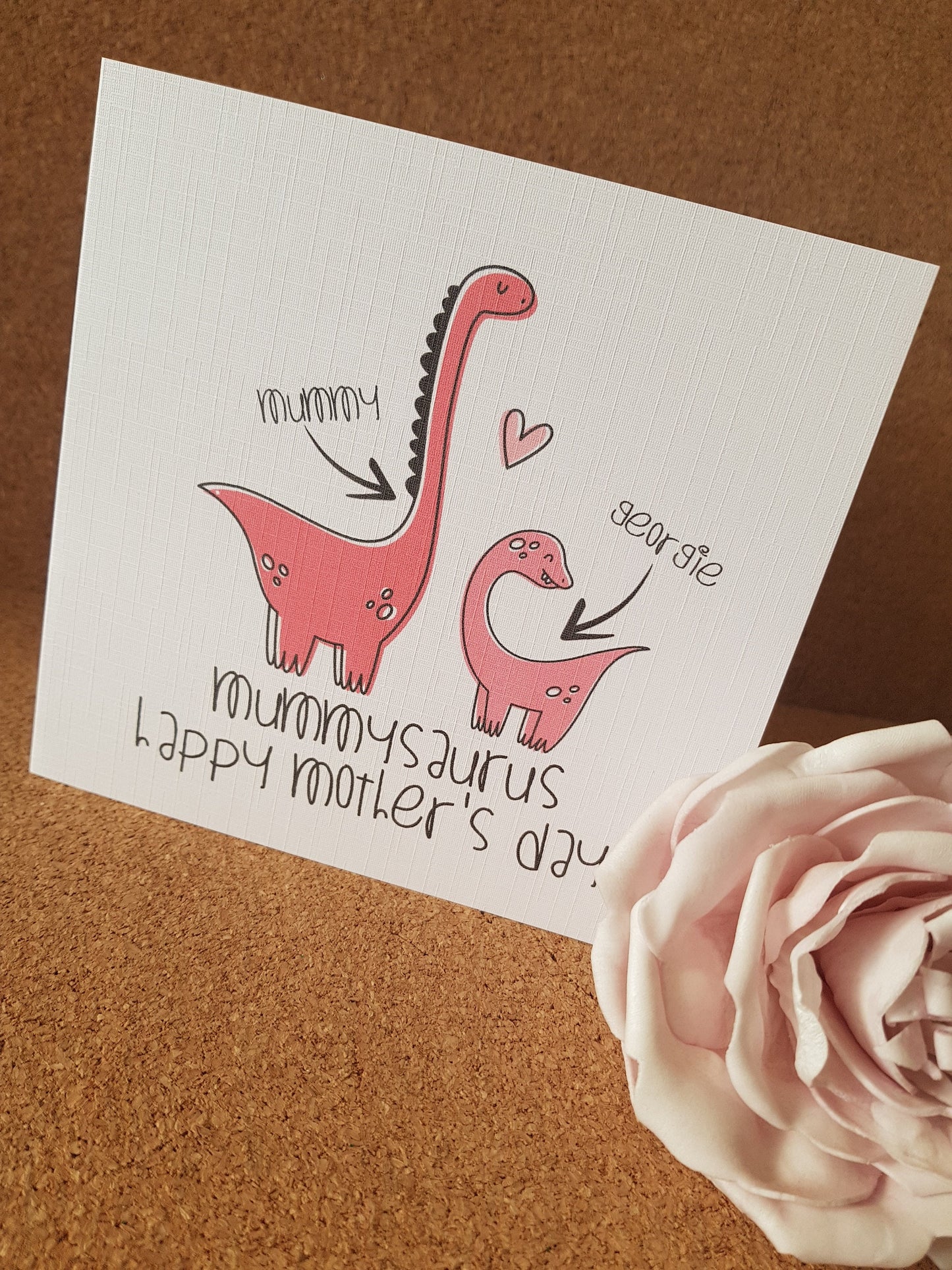 Personalised Dinosaur Mother's Day Card