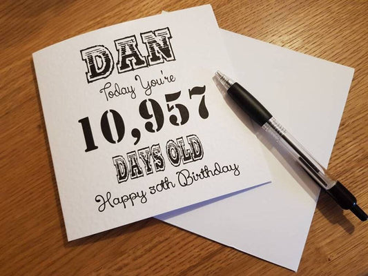 Male Personalised Age Birthday Card