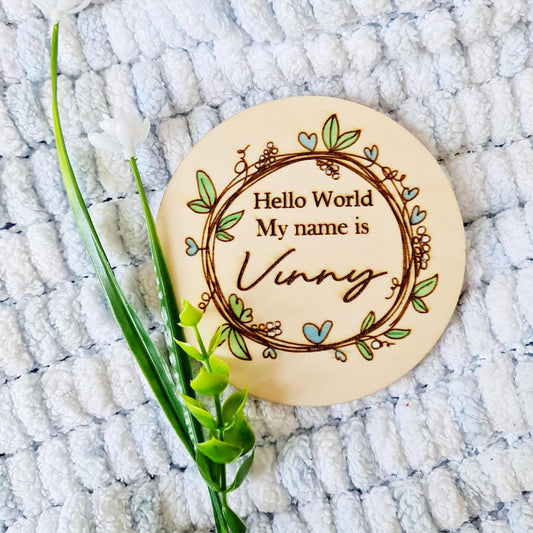 Personalised Baby Announcement Plaque