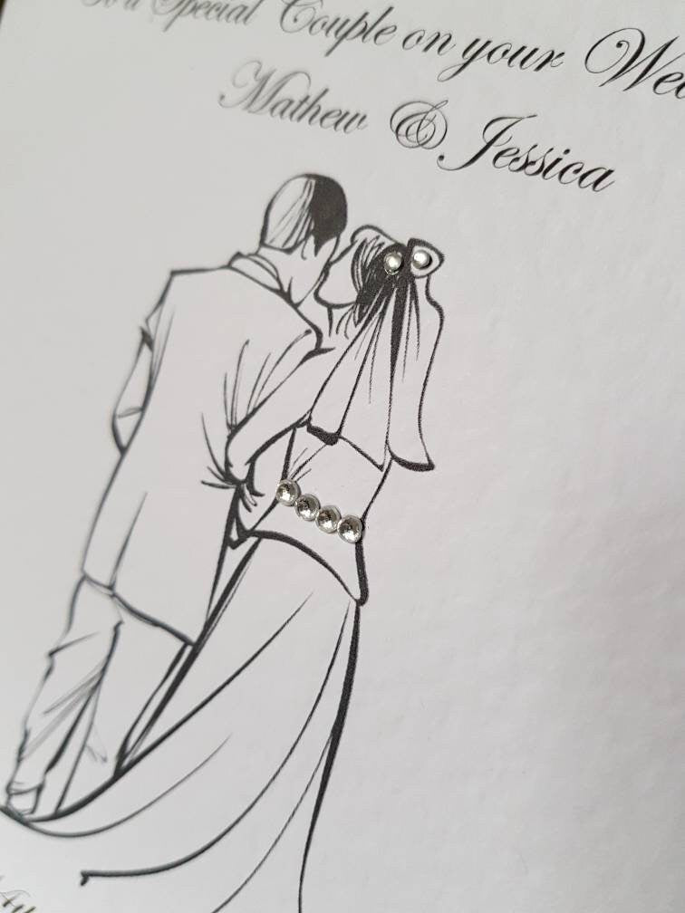 Personalised Wedding Card Couple