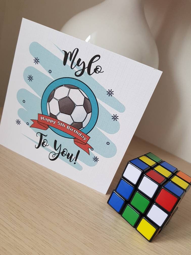 Personalised Football Birthday Card