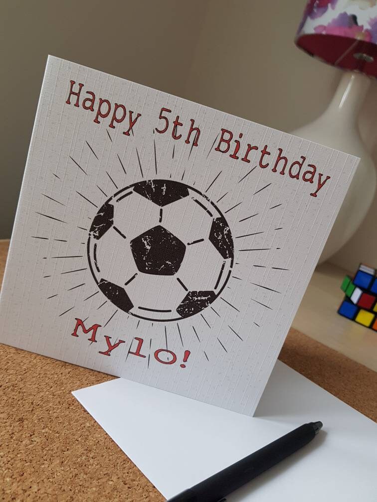 Personalised Football Birthday Card