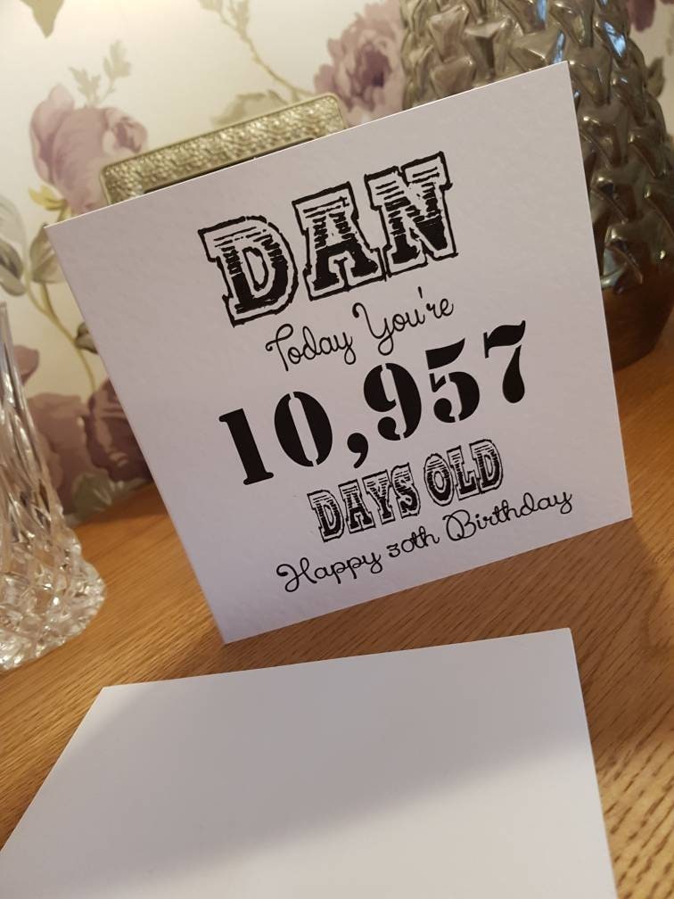 Male Personalised Age Birthday Card